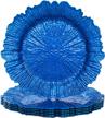 6 pack 13 inch plastic charger plates for dinner, wedding decoration - royal blue maoname reef blue logo