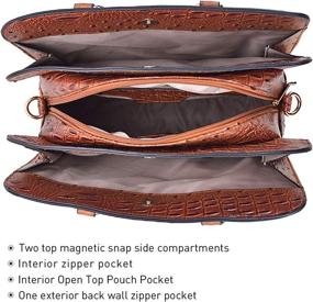 img 1 attached to Handbags Satchel Briefcases Matching 4 Ostrich Women's Handbags & Wallets - Totes