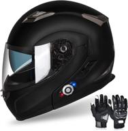 🏍️ freedconn bm2-s motorcycle bluetooth helmet: flip up modular design, voice dial, hands-free call, 500m range, mp3 fm, dot certified, bluetooth 3.0 (large, matte black) логотип