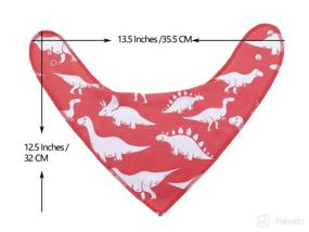 img 3 attached to 🦖 Dino-themed 10-Pack Bandana Bibs for Baby Boys: Ideal Solution for Drooling, Feeding, and Teething