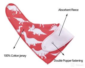 img 2 attached to 🦖 Dino-themed 10-Pack Bandana Bibs for Baby Boys: Ideal Solution for Drooling, Feeding, and Teething