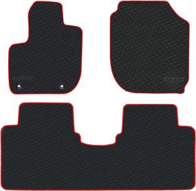 img 2 attached to San Auto Car Floor Mats Custom Fit Honda HR-V 2015-2022: Black Red Rubber Liners for All Weather Protection, Heavy Duty & Odorless