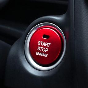 img 4 attached to 🔴 Thor-Ind Car Engine Start Stop Button Cover Cap Trim for Mazda 2 3 6 CX-3 CX-4 CX-5 CX-9 MX-5 - Ignition Starter Switch Button Knob Sticker (Red Start Button Cover)