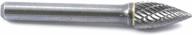 forney 60127 tungsten carbide burr with 1/4-inch shank, tree pointed, 3/8-inch logo