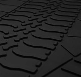 img 1 attached to 🚗 San Auto Custom Fit Cargo Liners for Jeep Cherokee (2014-2022) - Full Black Rubber Trunk Mats for All Weather Protection, Heavy Duty & Odorless