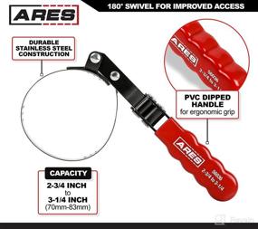 img 3 attached to 🔧 ARES 56036 - Smaller Swivel Oil Filter Wrench - 2.75-Inch to 3.25-Inch (70mm to 83mm) Capacity - 180-Degree Swivel for Enhanced Access – Self-Tightening on Filter
