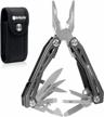 gift for men dad, bibury multitools, portable multitool foldable pliers with scissors, can opener & screwdriver, edc tools for camping, outdoor activities, home repair - titanium plating logo