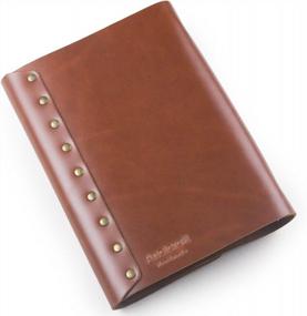 img 3 attached to Ancicraft A5 Refillable Leather Journal With Clasp Lock And Thick Craft Paper - Vintage Lined Notebook Perfect For Men And Women (Red Brown)