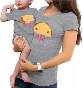 img 4 attached to Taco-Themed Mother-Daughter/Son Matching Outfits: Fun For The Whole Family!