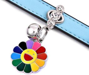 img 1 attached to 🐱 Optimized Freewindo Cat Collar with Bell and Pendant, Adjustable Soft PU Leather Collar for Cats, Puppies, and Small Dogs