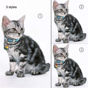 img 3 attached to 🐱 Optimized Freewindo Cat Collar with Bell and Pendant, Adjustable Soft PU Leather Collar for Cats, Puppies, and Small Dogs