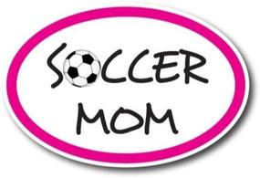 img 4 attached to 🔘 Eye-Catching Magnet Me Up Soccer Mom Sports Pink Oval Decal, 4x6 Inches – Heavy Duty Automotive Magnet for Car, Truck, SUV