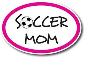 img 2 attached to 🔘 Eye-Catching Magnet Me Up Soccer Mom Sports Pink Oval Decal, 4x6 Inches – Heavy Duty Automotive Magnet for Car, Truck, SUV