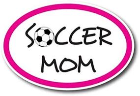 img 3 attached to 🔘 Eye-Catching Magnet Me Up Soccer Mom Sports Pink Oval Decal, 4x6 Inches – Heavy Duty Automotive Magnet for Car, Truck, SUV