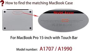 img 3 attached to Обновленный: жесткий чехол UESWILL для MacBook Pro 15 дюймов с сенсорной панелью и сенсорным идентификатором — совместим с моделями A990 и A1707, выпущенными в 2016–2019 гг. — улучшенная кристально-глянцевая отделка, зеленый оттенок
