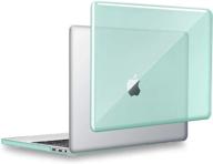 обновленный: жесткий чехол ueswill для macbook pro 15 дюймов с сенсорной панелью и сенсорным идентификатором — совместим с моделями a990 и a1707, выпущенными в 2016–2019 гг. — улучшенная кристально-глянцевая отделка, зеленый оттенок логотип