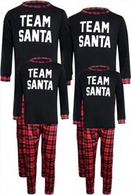img 4 attached to Long-Sleeved Matching Christmas Pajama Sets For Family Holidays - Adult Sleepwear