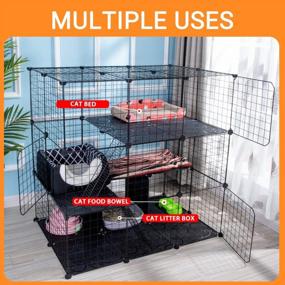 img 2 attached to IKARE'S Spacious DIY Cat Cage With Detachable Playpen For Indoor Pet Exercise