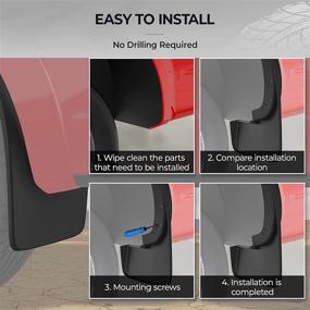 img 3 attached to 🚗 Custom Black OEM Front and Rear Mud Flaps for 2018-2022 Ranger (Excluding 2021 Tremor) - Medesasi Mud Splash Guards for Cars and Trucks