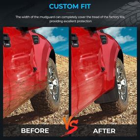 img 1 attached to 🚗 Custom Black OEM Front and Rear Mud Flaps for 2018-2022 Ranger (Excluding 2021 Tremor) - Medesasi Mud Splash Guards for Cars and Trucks