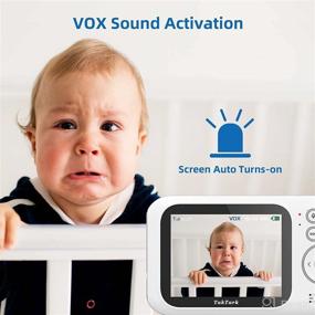 img 1 attached to TakTark BM611 Video Baby Monitor with 3.2 Inch Screen, 4X Digital Zoom, 2 Way Audio, Auto Night Vision, VOX Sound Activated, Power Saving Mode, and 850ft Long Range