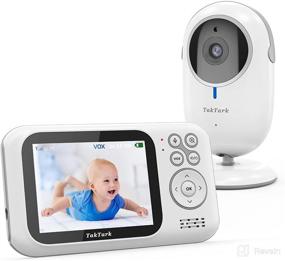 img 4 attached to TakTark BM611 Video Baby Monitor with 3.2 Inch Screen, 4X Digital Zoom, 2 Way Audio, Auto Night Vision, VOX Sound Activated, Power Saving Mode, and 850ft Long Range