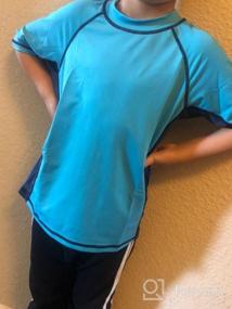 img 6 attached to 👕 Protective and Stylish: ZALAXY Boys' Short Sleeve Rashguard UPF 50+ Swim Shirt for Kids' Sun Protection and Swimwear