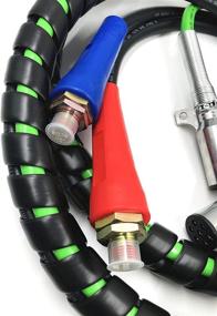 img 1 attached to 🔌 Enhanced Efficiency: 12Ft 3-in-1 ABS & Air Power Line Hose Wrap 7 Way Electrical Cable Assembly with Handle Grip for Semi Truck Trailer Tractor Parts