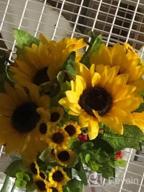 img 1 attached to 2 Pack Lvydec Artificial Sunflower Bouquet - Brighten Home Decor With Fake Yellow Flowers For Weddings & More! review by Keith Barra
