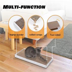 img 2 attached to 🐱 Cat Scratcher Cardboard Pad: Smartbean 3PCS - Double-Sided Design for Double Life, also acts as Cat Scratching Post