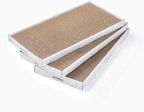 img 4 attached to 🐱 Cat Scratcher Cardboard Pad: Smartbean 3PCS - Double-Sided Design for Double Life, also acts as Cat Scratching Post