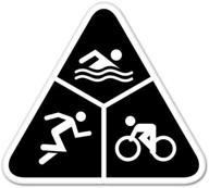 🏊 show off your triathlon passion with the ride in style bumper sticker – 4" x 4 логотип