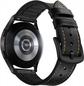 img 3 attached to Обновите свои часы Samsung Galaxy с кожаным силиконовым ремешком Aresh - совместим с часами 5 40 мм / 44 мм и часами 5 Pro 45 мм - идеальный сменный ремешок для мужчин