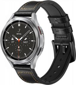 img 4 attached to Обновите свои часы Samsung Galaxy с кожаным силиконовым ремешком Aresh - совместим с часами 5 40 мм / 44 мм и часами 5 Pro 45 мм - идеальный сменный ремешок для мужчин