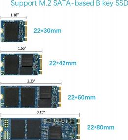 img 1 attached to M.2 to 2.5 inch SATA Enclosure with Case - SSD Adapter & Converter for B & M Key SATA Based NGFF Drives, Supports 2230 2242 2260 2280 Hard Drive, 7mm Case Included