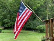 img 1 attached to 6FT Silver Wall Mount Flag Pole With Adjustable Holder Bracket & Aluminum Rings For Residential Yard Porch - Tangle Free, Fits Most Solar Light Flagpole review by Derrick Bellando