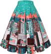halloween vintage pleated printed pockets women's clothing and skirts logo