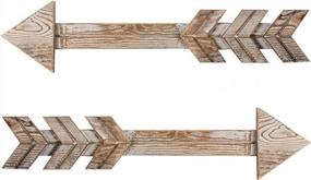 img 4 attached to TIMEYARD Arrow Decor, набор из 2 стрел, деревенский деревянный знак со стрелкой, настенный декор - декоративный настенный декор для фермерского дома