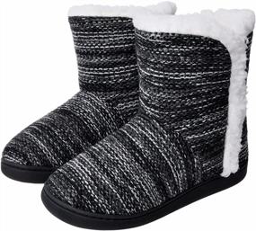 img 4 attached to Women'S Warm & Cozy Plush Fur Lined Bootie Slippers With Memory Foam For Indoor/Outdoor Use