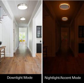 img 2 attached to Modern Flush Mount LED Ceiling Light With Night Light And Adjustable CCT For Hallway And Stairwell