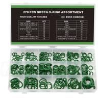 270-piece 18 sizes sae inch car air conditioning a/c o-ring kit rubber seals green o rings for busy-corner logo