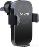 🚗 askai wireless car charger mount: fast auto-clamping qi charging for iphone 11, samsung s20, and more logo