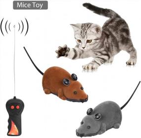 img 2 attached to Zyyini Remote Control Mice Toy, Interactive Wireless Mouse Cat Toy, Squeaky Cat Toy With Real Mouse Electronic Sound, Automatic Moving Mouse Toy For Cat Dog