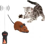 игрушка-мышь с дистанционным управлением zyyini, интерактивная беспроводная игрушка-мышь-кошка, скрипучая игрушка-кошка с реальным электронным звуком мыши, автоматическая движущаяся игрушка-мышь для кошачьей собаки логотип
