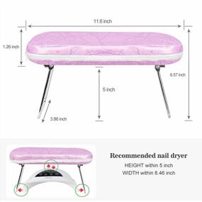 img 2 attached to DoLike Professional Nail Armrest Pillow With Hand Bracket: Perfect Cushioning For Acrylic Nails And Nail Technicians
